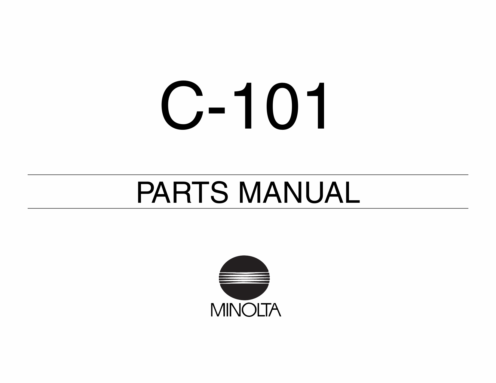 Konica-Minolta Options C-101 Parts Manual-1